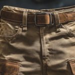Men's Vintage Outdoor Leather Stitching Functional Shorts - Image 2