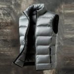 Men's Retro Warm Pleated Cotton Outdoor Sleeveless Jacket Cotton-padded Coat