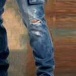 Men's Retro Washed Denim Outdoor Cargo Pants with  Multiple Durable and Tear-Resistant Pockets - Image 3