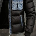 Men'S Retro Warm Patchwork Denim Outdoor Jacket Cotton-Padded  Jacket - Image 3