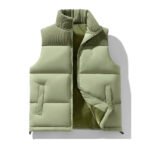 Men's Retro Warm Pleated Corduroy Patchwork Outdoor  Sleeveless Cotton Jacket - Image 3