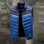 Men's Retro Warm Pleated Corduroy Patchwork Outdoor  Sleeveless Cotton Jacket 12