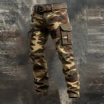 Men's Vintage Camouflage Distressed Pocket Work Pants - Image 2