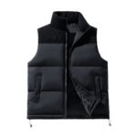 Men's Retro Warm Pleated Corduroy Patchwork Outdoor  Sleeveless Cotton Jacket - Image 5