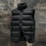 Men's Retro Warm Pleated Cotton Outdoor Sleeveless Jacket Cotton-padded Coat - Image 2