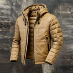Men'S Fashionable Warm Hooded Outdoor Jacket Cotton Coat