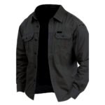 Cow Pattern Casual Men's Work Shirt Long Sleeve - Image 4