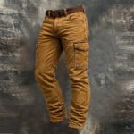 Men's Outdoor Vintage Washed Cotton Washed Multi-pocket  Tactical Pants