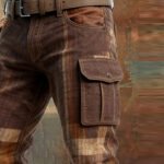 Men's Retro Colorblock Pocket Work Pants - Image 3