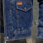 Men's Retro Distressed Denim Fleece-Lined Warm Multi-Pocket  Outdoor Jacket Coat - Image 3