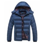 Men's Retro Outdoor Patchwork Plaid Lined  Multifunctional Warm Jacket - Image 6