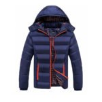 Men's Retro Outdoor Patchwork Plaid Lined  Multifunctional Warm Jacket - Image 5