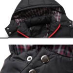 Men's Retro Outdoor Patchwork Plaid Lined  Multifunctional Warm Jacket - Image 4