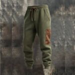 Men's Retro Stitching Contrast Color Hooded Casual  Sweatshirt Suit12454 - Image 3