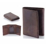 Brown Trifold Leather Wallet