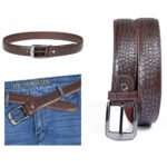 Brown Texture Formal Belt
