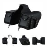 Vance Studded Motorcycle Saddlebags