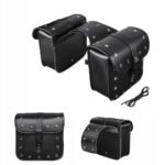2Pcs Universal Waterproof Motorcycle Saddle Bag